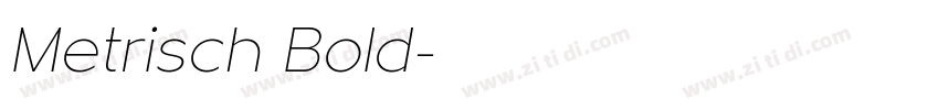 Metrisch Bold字体转换